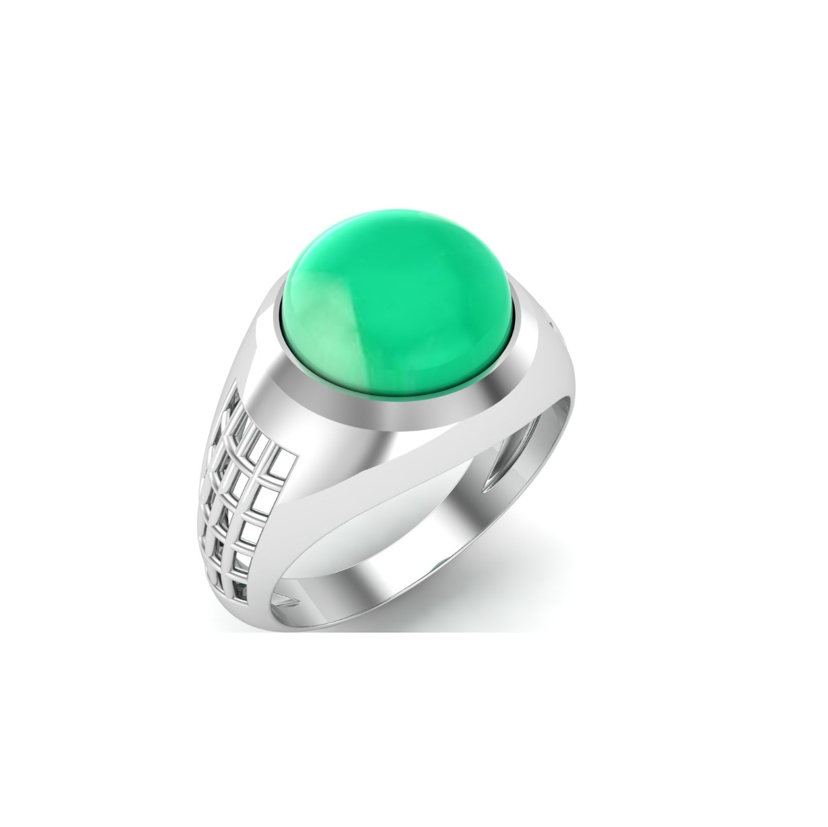 Bague malachite argent Diane chevalière